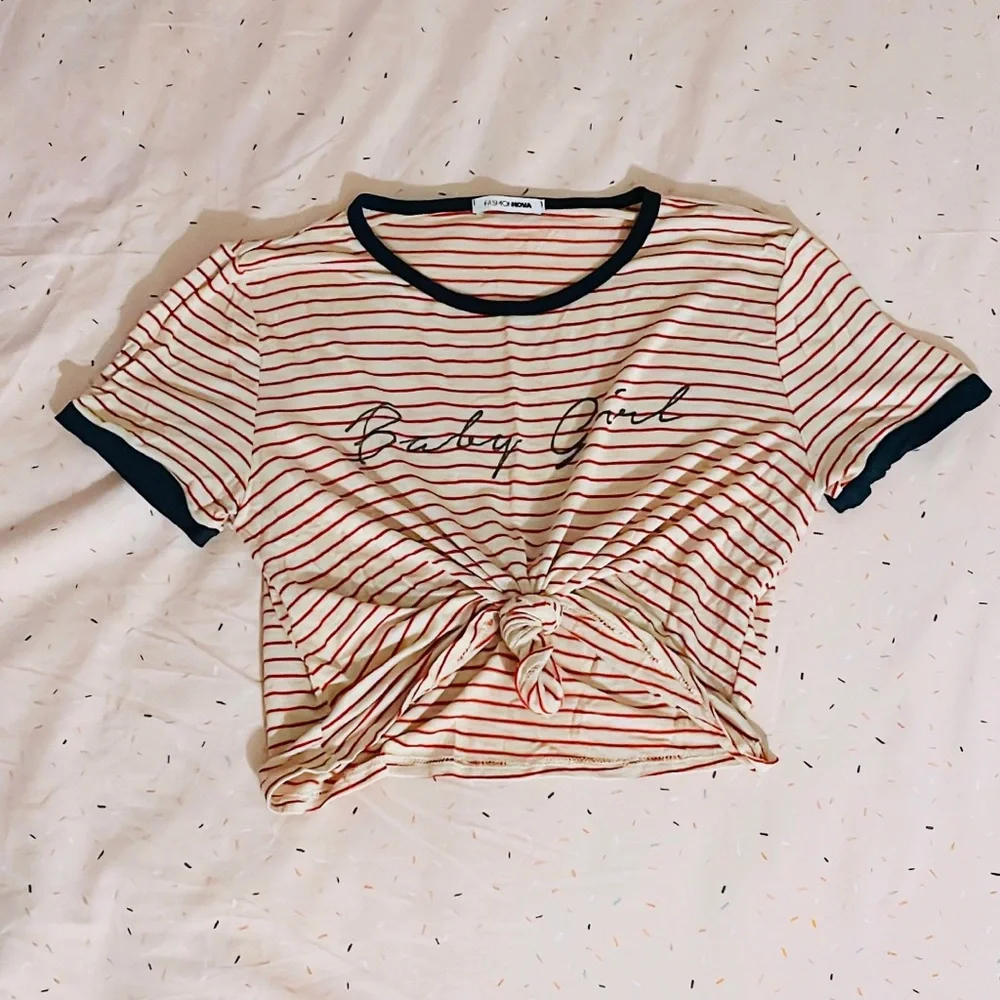 Fashionnova Baby Girl Tie-up Crop Top 👚 - Picture 5 of 8